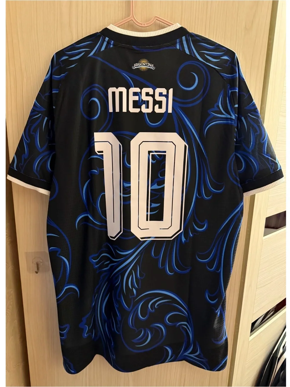 adidas Black & Blue AFA Football Jersey with Number 10